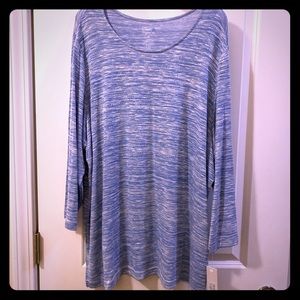 Heather blue sweater with tiny rhinestones